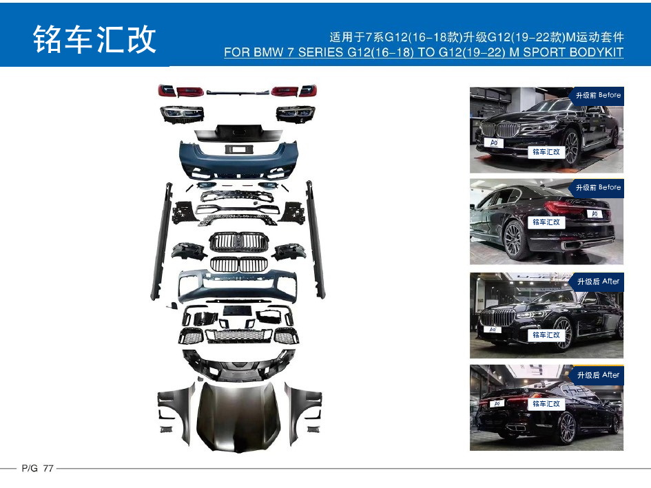 车身包围套件 - 适用于7系G12(16-18款)升级G12(19-22款)M运动套件