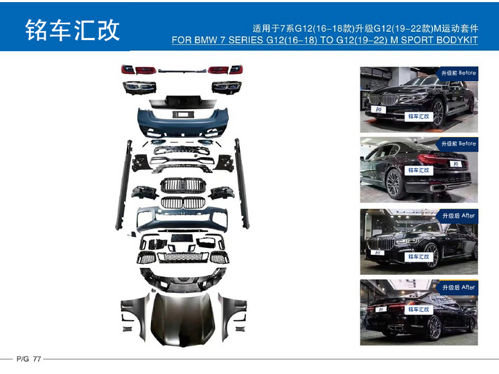 车身包围套件 - 适用于7系G12(16-18款)升级G12(19-22款)M运动套件